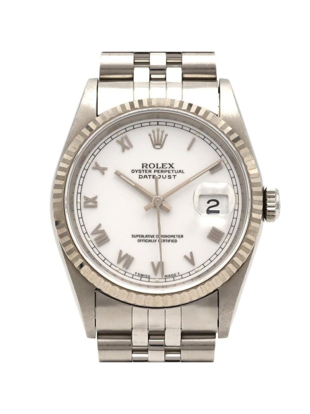Rolex Datejust Stainless Steel White Gold Automatic